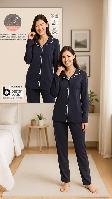 ست راحتی پیراهن شلوار سرمه ای برند UP2 fashion