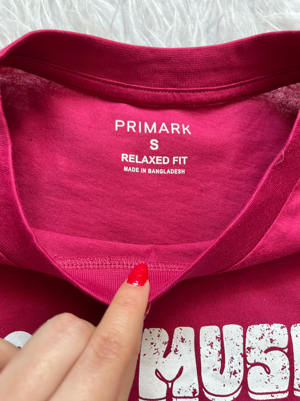تیشرت سرخابی نخ پنبه برند primark اسپانیا