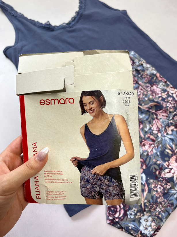 تاپ و شلوارک زنانه اسمارا (Esmara) مدل گلدار – نخی ۱۰۰٪