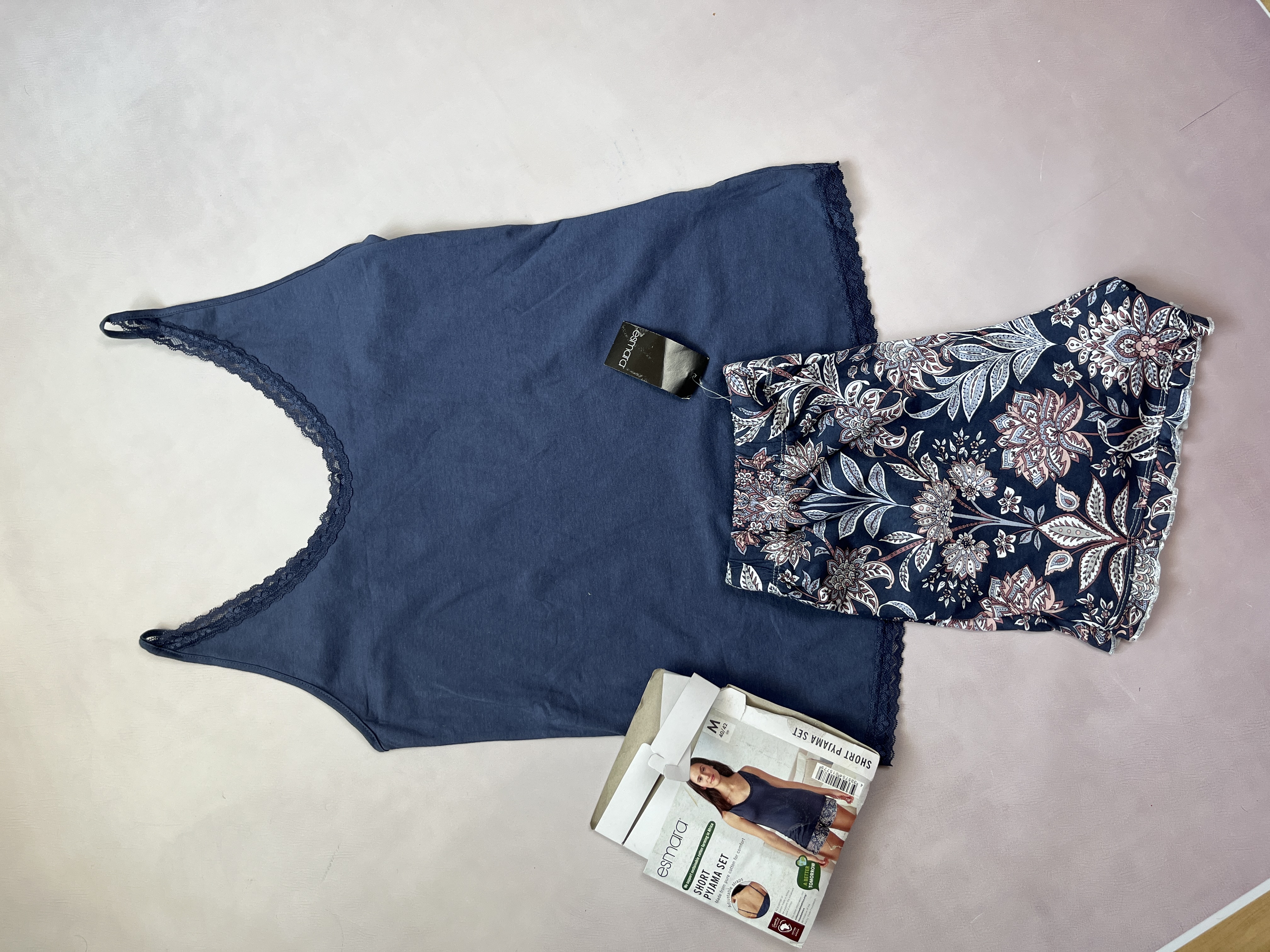 ست تاپ و شلوارک راحتی زنانه نخی اسمارا Esmara مدل Short Pyjama Set