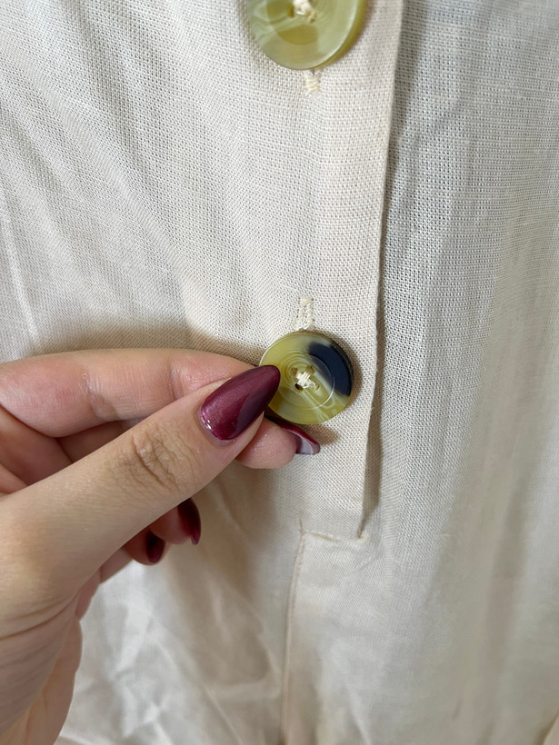 سرهمی زنانه بوهو Boohoo رنگ کرم (۸۸٪ ویسکوز ۱۲٪ کتان)اورجینال