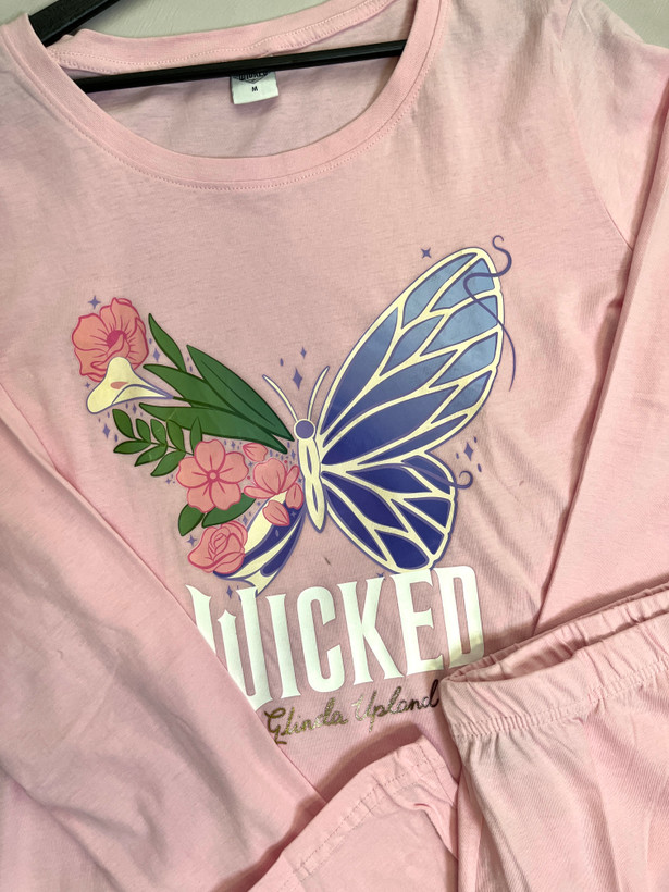 ست بلوز و شلوار زنانه طرح ویکد (Wicked) – صورتی